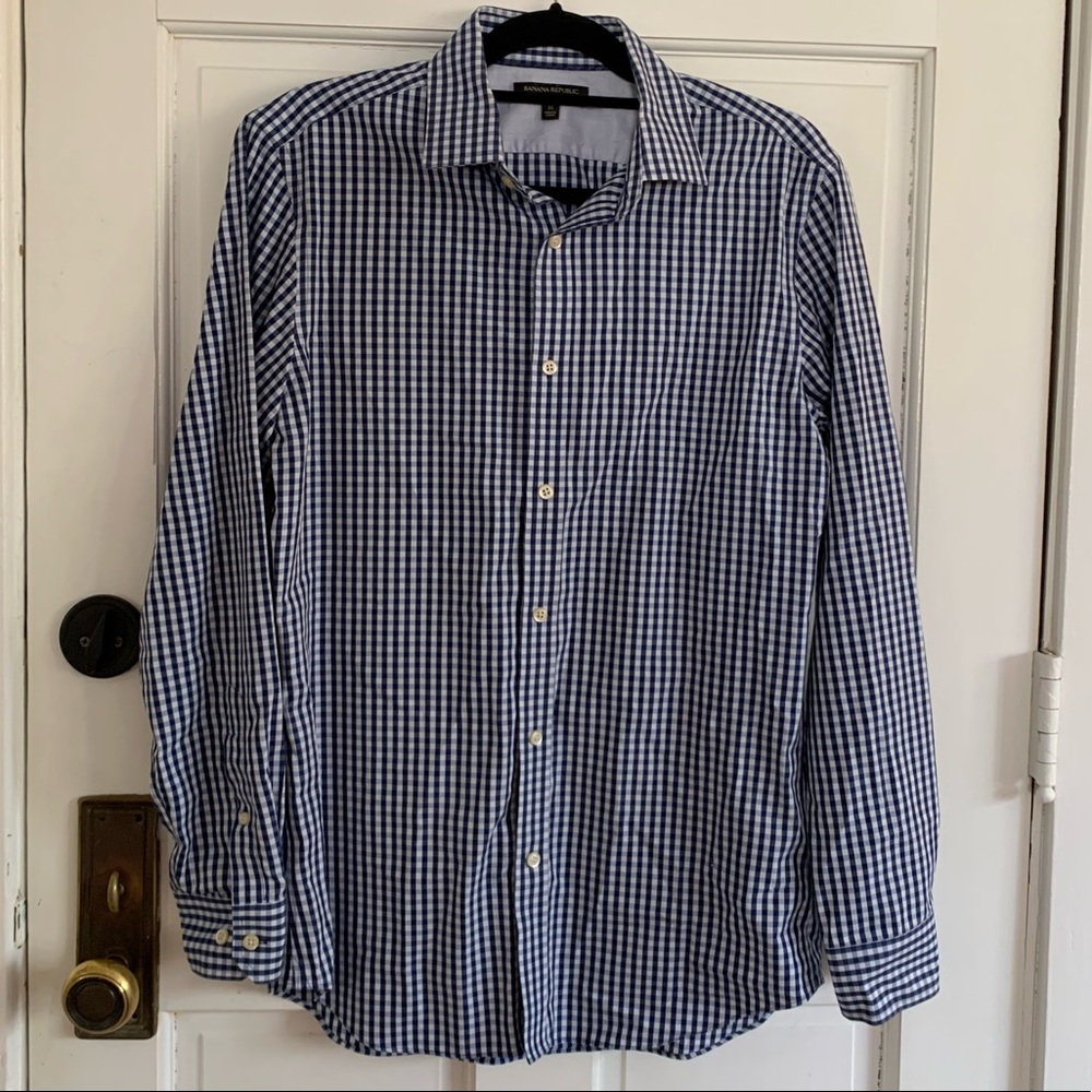 Banana Republic checkered button up